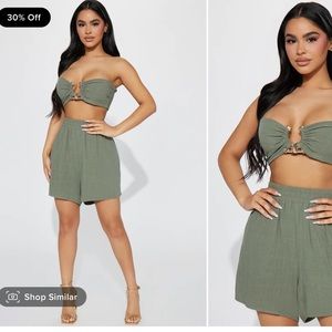 Linen short set